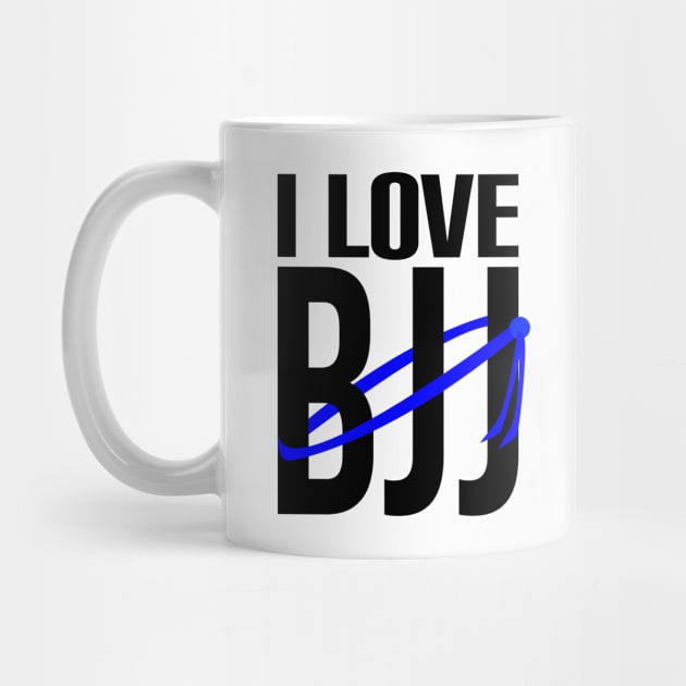 I love bjj - brazilian jiu jitsu blue belt by fighterswin